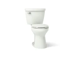 Two-piece elongated toilet, 1.28 gpf