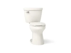 Two-piece elongated toilet, 1.28 gpf