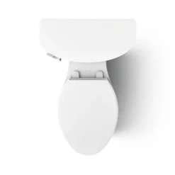 Two-piece elongated toilet, 1.28 gpf