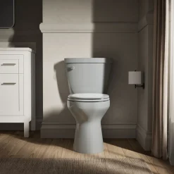 Two-piece elongated toilet, 1.6 gpf