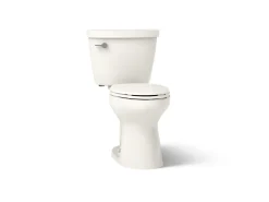 Two-piece elongated toilet, 1.6 gpf