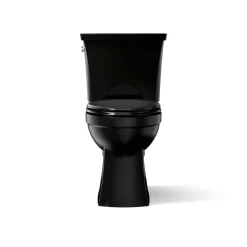 Two-piece elongated toilet, 1.28 gpf