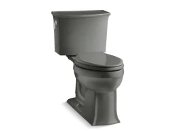 Two-piece elongated toilet, 1.28 gpf