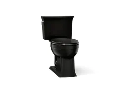 Two-piece elongated toilet, 1.28 gpf