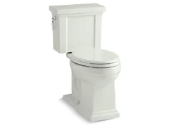 Two-piece elongated toilet, 1.28 gpf