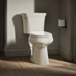 Two-piece elongated toilet, 1.0 gpf