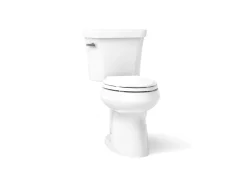 Two-piece elongated toilet, 1.6 gpf
