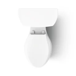 Two-piece elongated toilet, 1.28 gpf