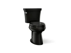 Two-piece elongated toilet, 1.28 gpf