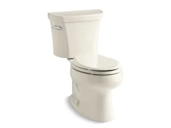 Two-piece elongated toilet, 1.6 gpf