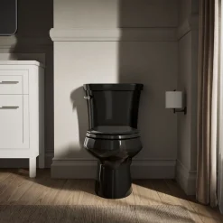 Two-piece elongated toilet, 1.6 gpf