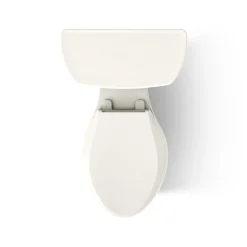 Two-piece elongated toilet, 1.6 gpf