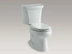 Two-piece elongated toilet, 1.6 gpf