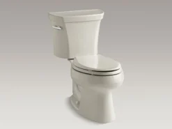 Two-piece elongated toilet, 1.6 gpf