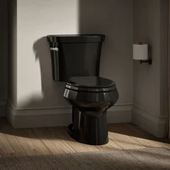 Two-piece elongated toilet, 1.6 gpf