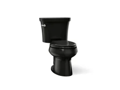 Two-piece elongated toilet, 1.28 gpf