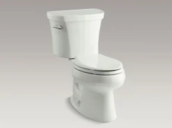 Two-piece elongated toilet, 1.28 gpf
