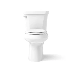 Two-piece elongated toilet, 1.28 gpf
