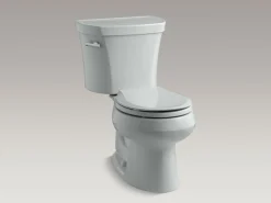 Two-piece elongated toilet, 1.28 gpf