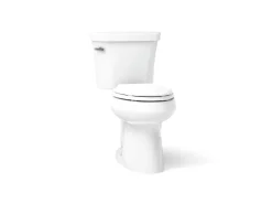 Two-piece elongated toilet, 1.28 gpf