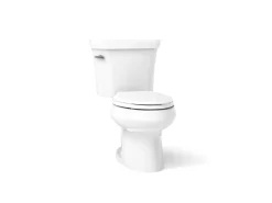 Two-piece elongated toilet, 1.28 gpf