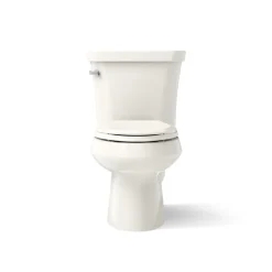 Two-piece elongated toilet, 1.28 gpf
