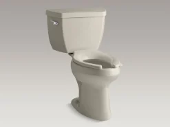 Two-piece elongated toilet, 1.6 gpf