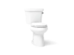 Two-piece elongated toilet, 1.28 gpf