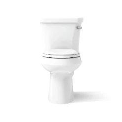 Two-piece elongated toilet, 1.28 gpf