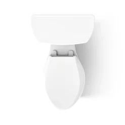 Two-piece elongated toilet, 1.28 gpf