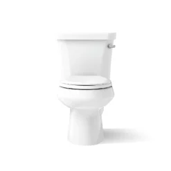Two-piece elongated toilet, 1.28 gpf