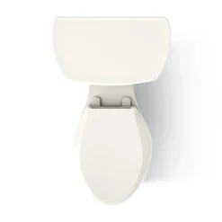Two-piece elongated toilet, 1.28 gpf