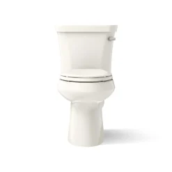 Two-piece elongated toilet, 1.28 gpf