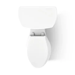 Two-piece elongated toilet, 1.28 gpf