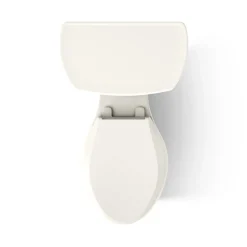 Two-piece elongated toilet, 1.28 gpf