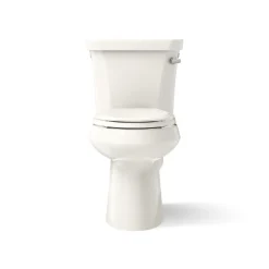 Two-piece elongated toilet, 1.28 gpf