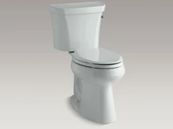 Two-piece elongated toilet, 1.28 gpf