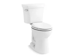 Two-piece elongated toilet, 1.0 gpf