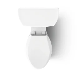 Two-piece elongated toilet, 1.28 gpf
