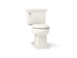 Two-piece elongated toilet with concealed trapway, 1.28 gpf