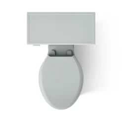 Two-piece elongated toilet with concealed trapway, 1.28 gpf