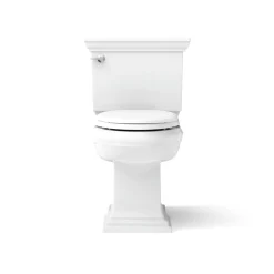 Two-piece elongated toilet with concealed trapway, 1.28 gpf