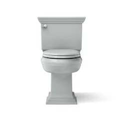 Two-piece elongated toilet with concealed trapway, 1.28 gpf