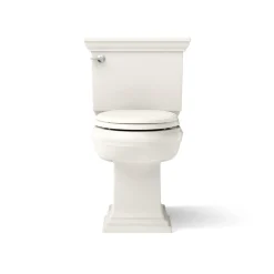 Two-piece elongated toilet with concealed trapway, 1.28 gpf