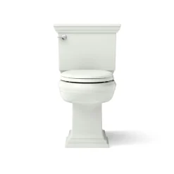 Two-piece elongated toilet with concealed trapway, 1.28 gpf