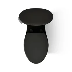 Two-piece elongated toilet with skirted trapway, 1.28 gpf