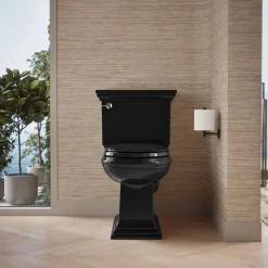 Two-piece round-front toilet, 1.28 gpf