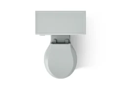 Two-piece round-front toilet, 1.28 gpf