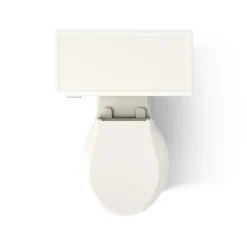 Two-piece round-front toilet, 1.28 gpf