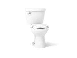 Two-piece round-front toilet, 1.28 gpf